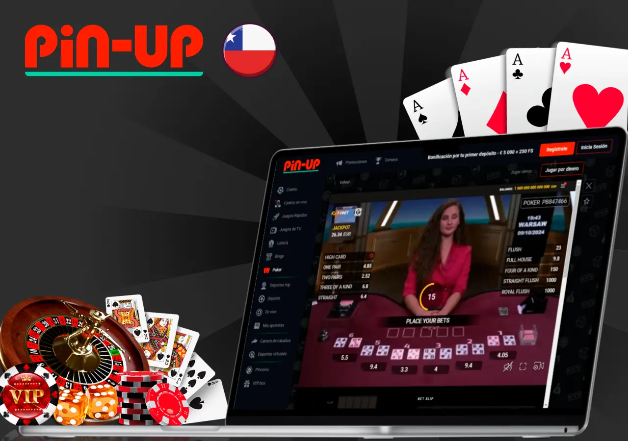 Póquer El póquer es un juego común al que asisten cada vez más usuario en los casinos físicos. Esto ha hecho que el desarrollo de títulos de póquer sea cada vez mayor. Por eso Pin Up cuenta con un catálogo de póquer variado que ofrece títulos populares como: Supervideo Póker; American Poker V; American Poker Gold; Joker Poker; Casino Stud Poker. Las opciones superan los 50 títulos. Por lo que demuestra el interés que tiene la plataforma en complacer a todo tipo de usuarios con sus juegos.